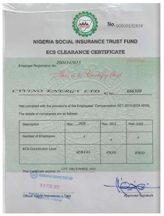 NSITF ECS Clearance