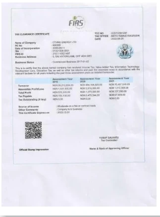 FIRS Tax Clearance