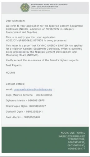 NCDMB Nigerian Content
